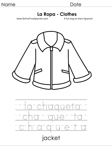 Onlinefreespanish Com La Ropa Clothes Paginas Para