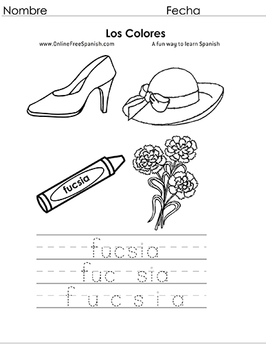 COLORS, Coloring Pages in Spanish - COLORES, hojas para colorear - Classful