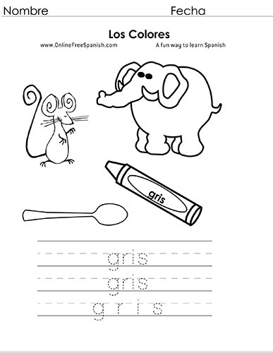 COLORS, Coloring Pages in Spanish - COLORES, hojas para colorear