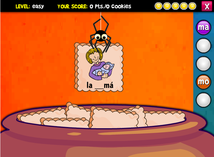 silaba game araña2